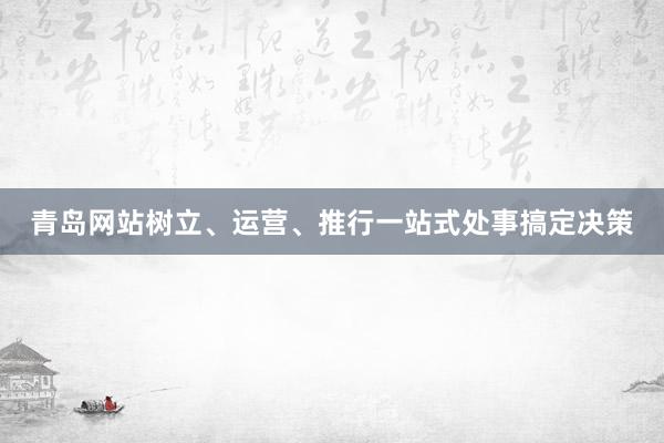 青岛网站树立、运营、推行一站式处事搞定决策